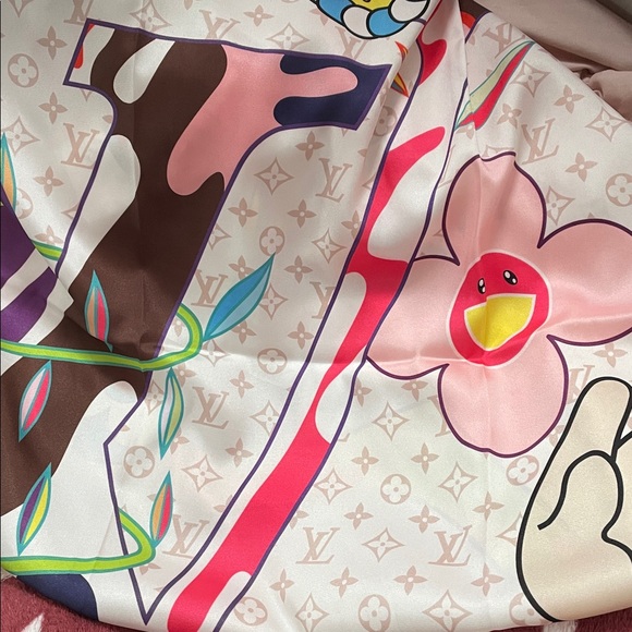 Louis Vuitton Authentic Colorful Floral Silk Scarf - Picture 1 of 6